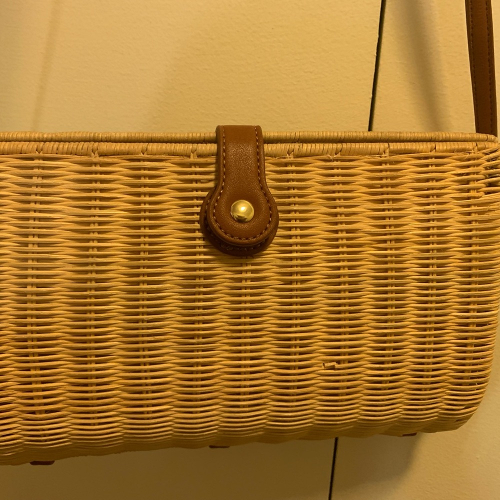 Summer wicker purse, French brand monoprix